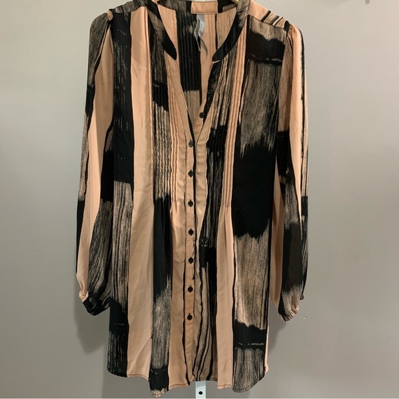 Melissa McCarthy Seven7 Women’s Button Front Blouse  Abstract Print – Size 1X - Picture 2 of 8